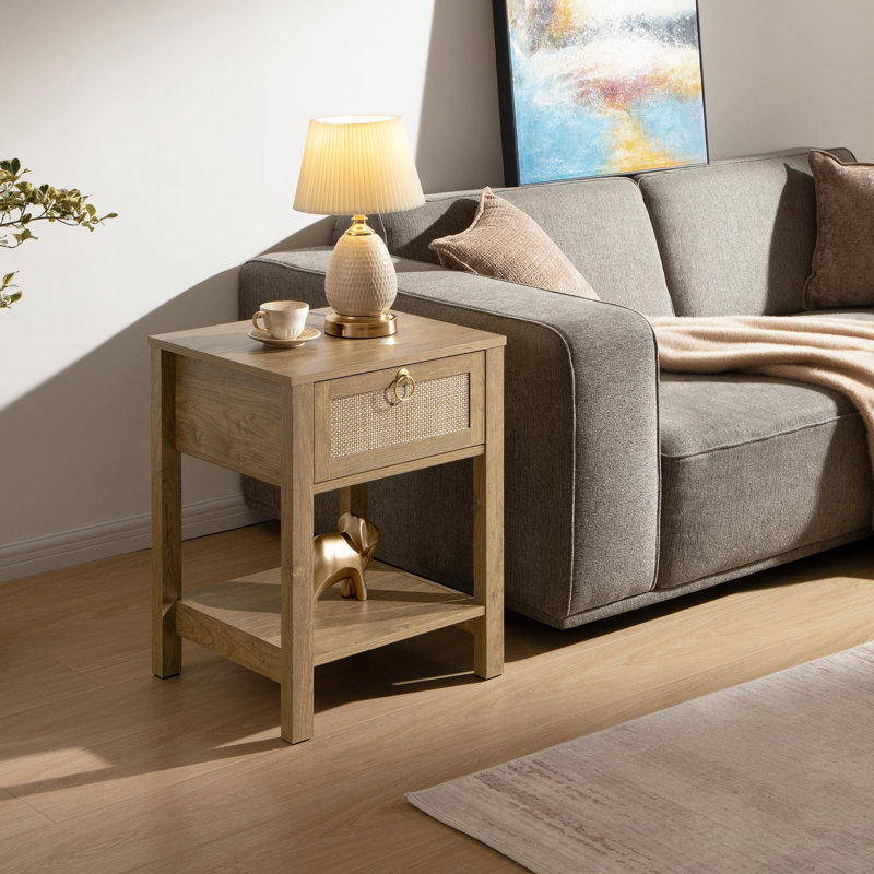 Table de chevet Boho, Carbone cerise