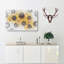 Wall of Yellow Sunflowers in Abstract - Wrapped Canvas-55302145