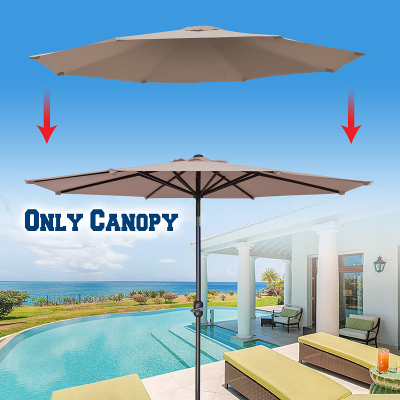 Housses de rechange pour parasol de patio Atoll, Taupe, H 2 po x l 11,5 po x P 11,5 po