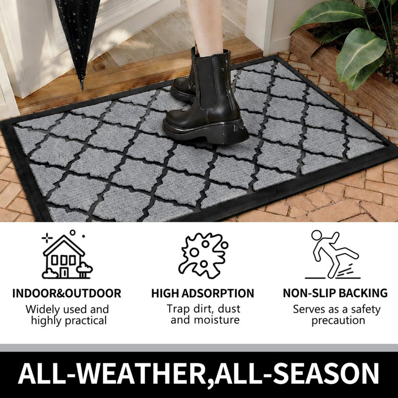 Non-Slip Geometric Doormat