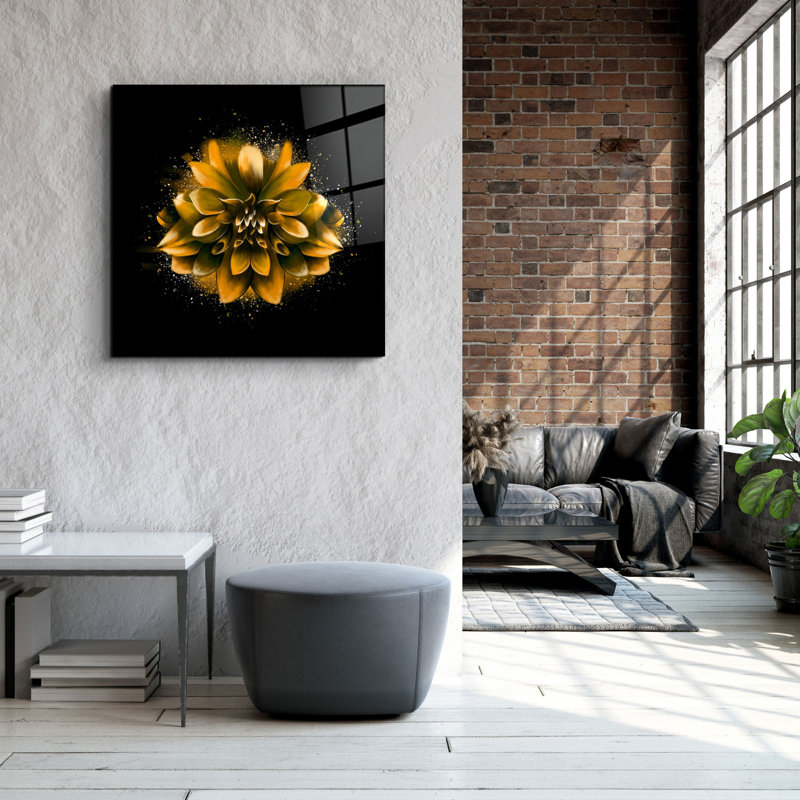 Superbe peinture décorative en verre trempé de 31,5 po x 31,5 po | 100% verre trempé, épaisseur: 0,16 pouce | Imprimé UV pour des couleurs éclatantes et une durabilité | Décoration murale parfaite pour le salon, la chambre à coucher ou le bureau, design élégant et moderne