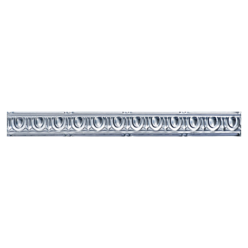 Corniche en étain cloutée L 48 po x l 2,56 po x H 1,75 po Puffy Arches, Acier laqué