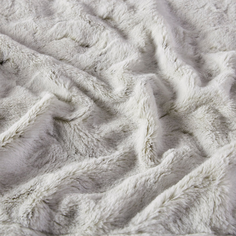 Jeté en fausse fourrure surdimensionné, Léopard des neiges