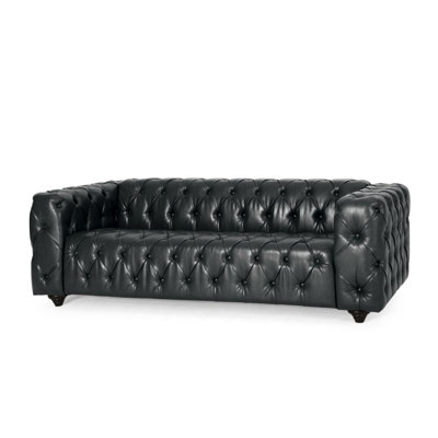 Mirod Comfy 3-Seat Sofa With Wooden Legs, , For Living Room And Study