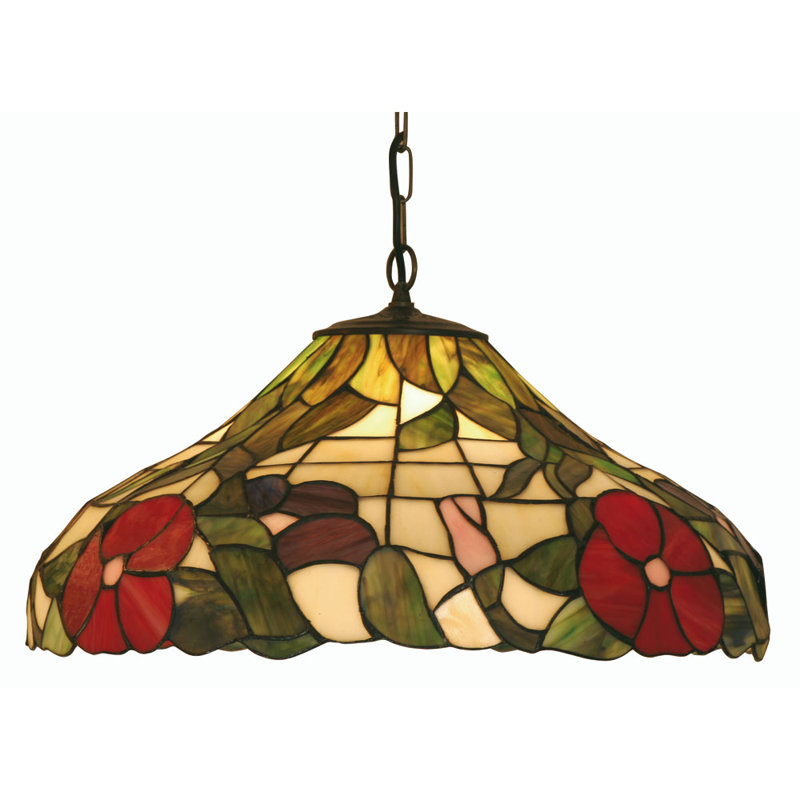 Peonies 1 - Light Dome Pendant, 26cm H x 50cm W x 50cm D