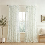 Lenox Butterfly Meadow Toile Printed Window Curtain, Blue - 52"W x 84"L