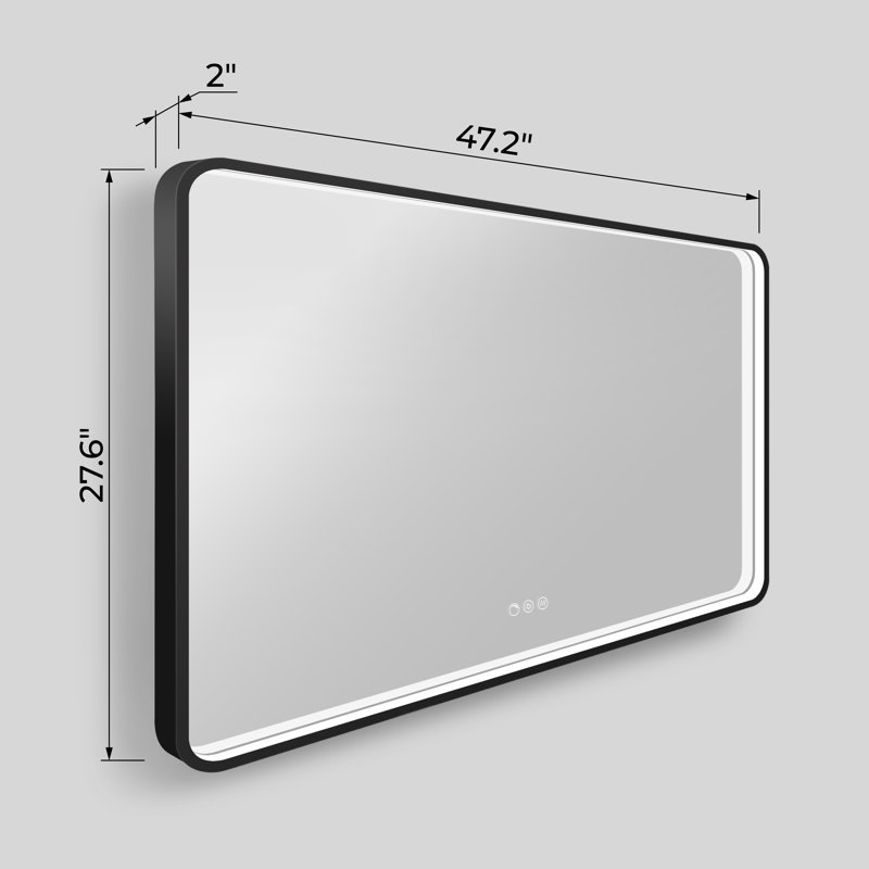 Streamline M-2480-317 Rectangular Framed LED Bathroom Vanity Mirror with Defogger, Dimmability, Color Temperature Change