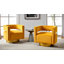 Fauteuil demi-tonneau pivotant en velours 29,5 po Alson-1864318585