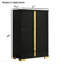 Finition noire et dorée de style contemporain avec coffre de style contemporain 1pc