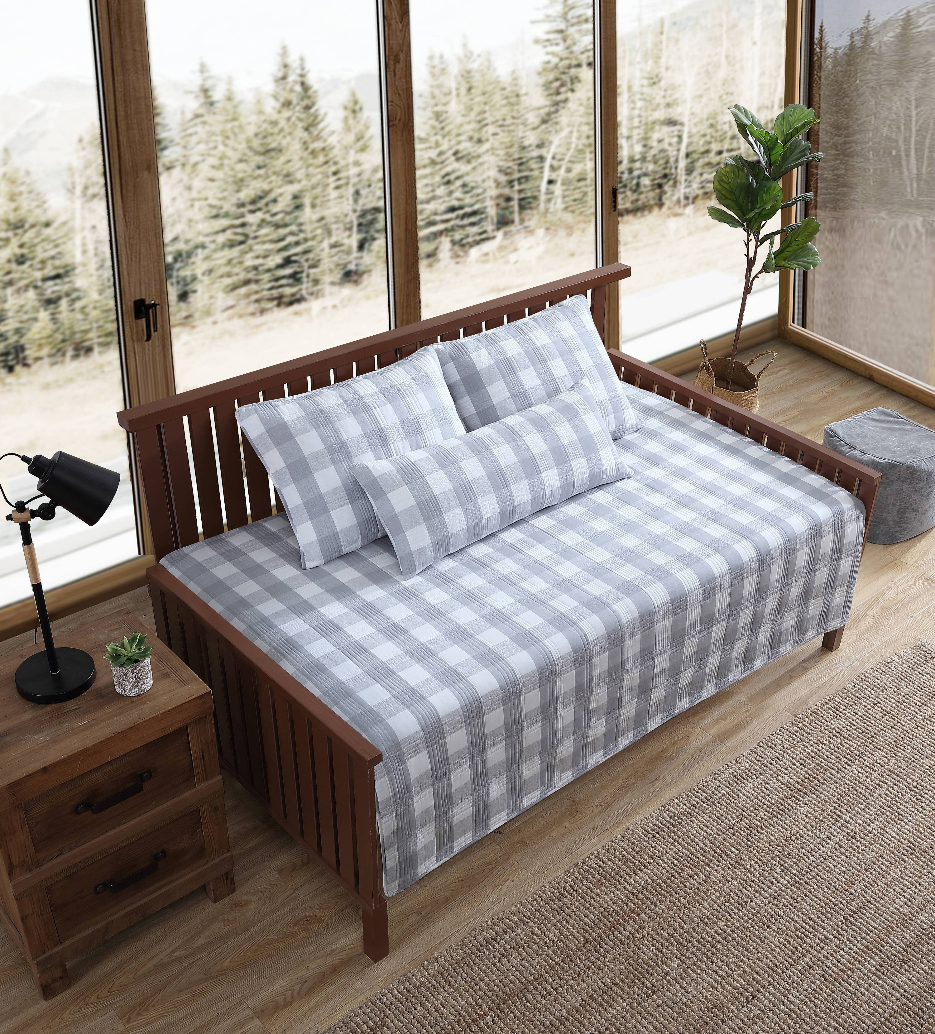 Eddie Bauer Lakehouse Plaid Cotton 4 Piece Daybed Cover Set & Reviews