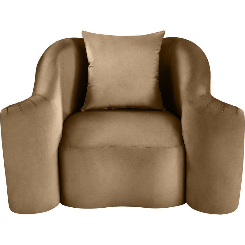 Chaise en velours Soyini, Velours beige