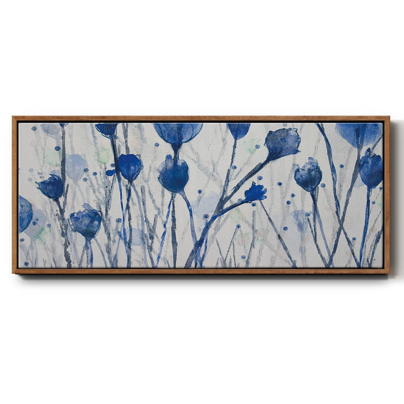 Jardin bleu - Toile encadrée, H 20 po x l 50 po