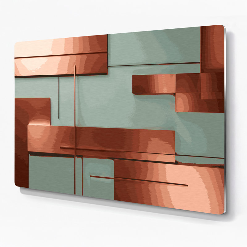 Minimalisme 65, art mural gris en métal, H 16 po x l 20 po