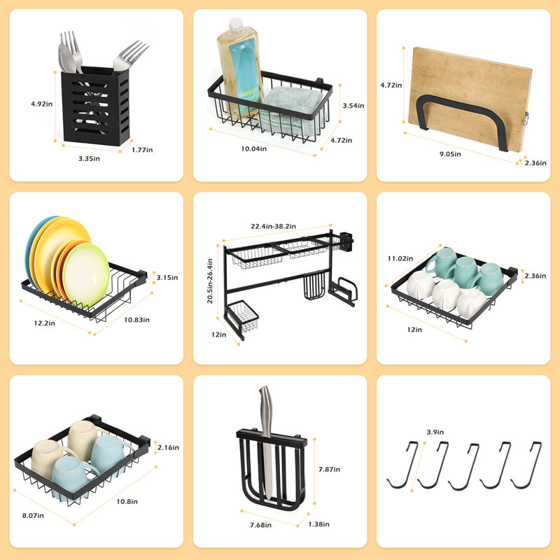 Steel Over The Sink Dish Rack