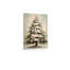 Arbre de Noël vert avec toile de boules de Noël, décoration murale encadrée en bois à l'arrière 36 po x 24 po