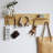 Wooden Pegboard, Sturdy Peg Board For Walls Modular Grid Organizer, DIY Storage And Display Panels With Shelves And Brass Hooks(Yellow)