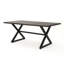 Table de salle à manger en aluminium avec cadre en acier Rolando