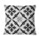 Carreaux de mosaïque floraux noirs rétro V - coussin floral