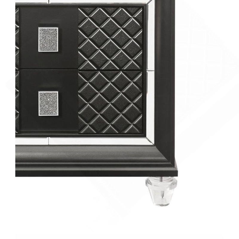 Sawyer Metallic Gray Finish Nightstand