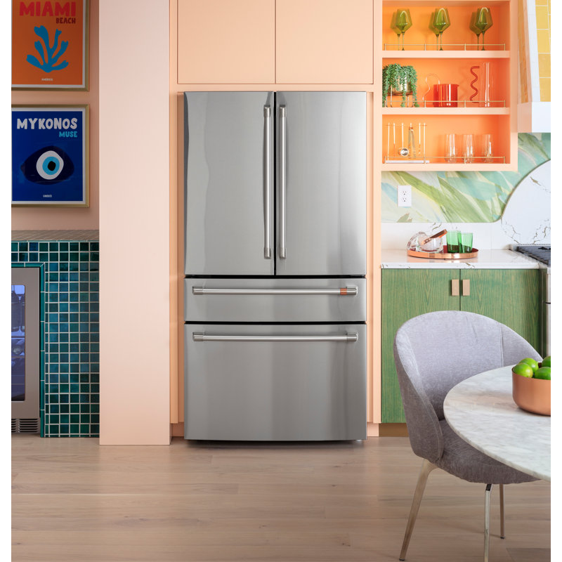 Café Energy Star 28.7 Cu. Ft. Smart 4-Door French-Door Refrigerator With Dual-Dispense Autofill Pitcher, Stainless Steel