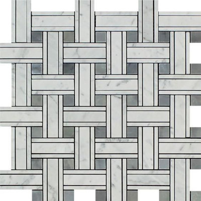 Basketweave Honed Marble Tile