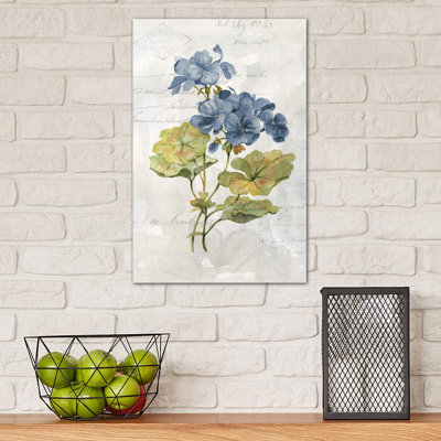 Blue Linen Geranium by Carol Robinson - Wrapped Canvas Print