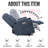 Chemika 34.25"W Chenille Power Liftable Heated Recliner, Remote, USB Port-1234342523