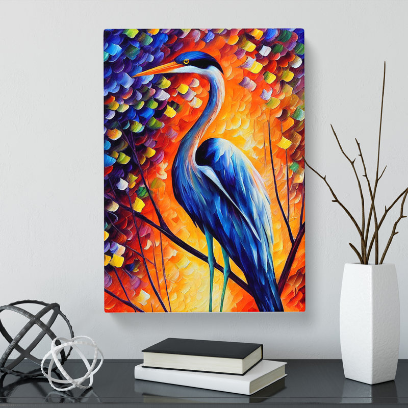 Heron Vol.2 - Wrapped Canvas Print, 50cm H x 35cm W x 3cm D