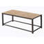 Table basse, décorative, cocktail, rectangulaire, carrelage brun, métal brun, transitionnel