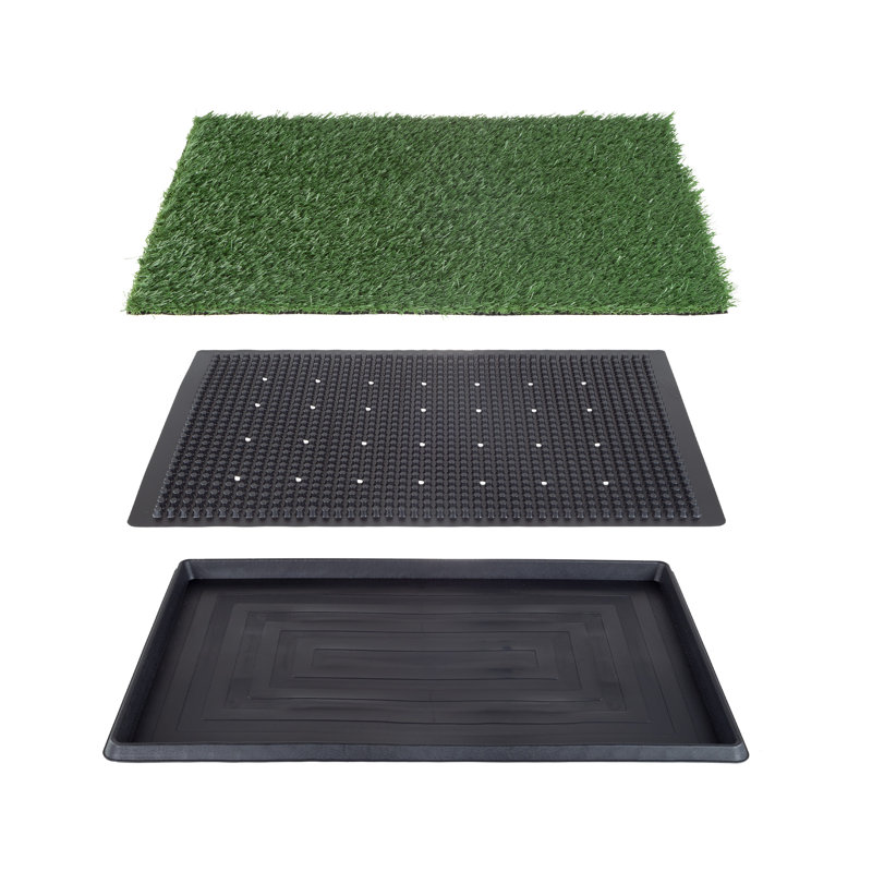 Large Artificial Grass Puppy Pee Pad with Tray