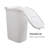  40L Slim Laundry Hamper, Clothes Basket, Lid, Wicker Design, Plastic, Set of 3-112008511-112008513