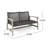 Patio Grey With Seating, Wood Structure And Iron Accents, Long-lasting Outdoor In Grey, Woven Seat, Frame Accents For Durability-871771448