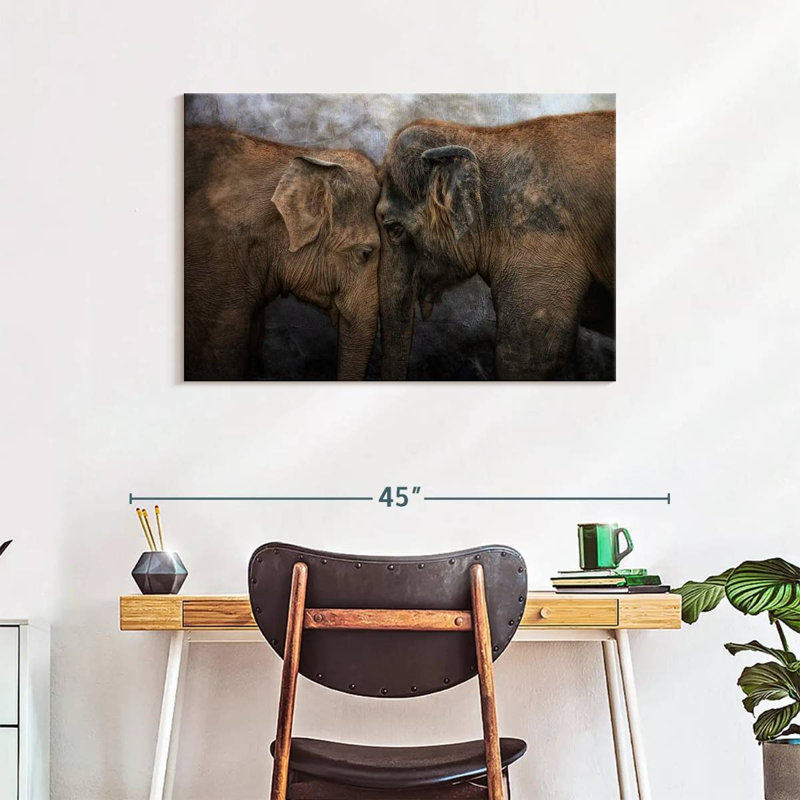 «Brampt Elephant Young Love», H 24 po x l 36 po