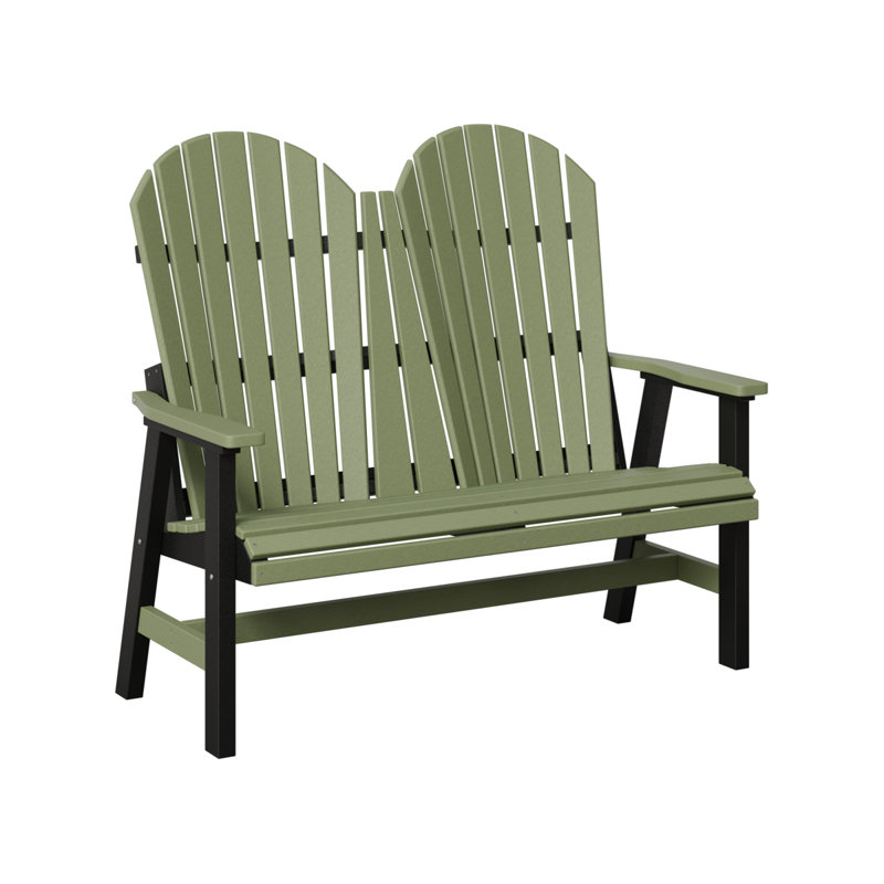 Berlin Gardens Comfo Back Loveseat, Sage Top/Black Base