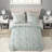 Modern Bedding Sets, Twin XL Polyester Comforter and Sheet Set, Green