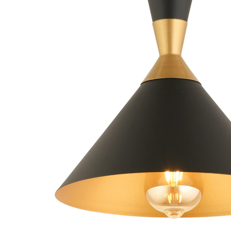 Elegant Adjustable Black Chandelier, Metal Body, 9.5 x 2.0 inches Base Plate | Height: 11.8 to 51.2 inches | 1 x E27 Socket (Max 40W) | Perfect for Dining Room & Living Room Decor, Stylish & Functional Lighting Solution