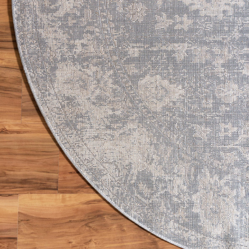 Ortilio Oriental Area Rug, Oval 5'3" x 8', Black