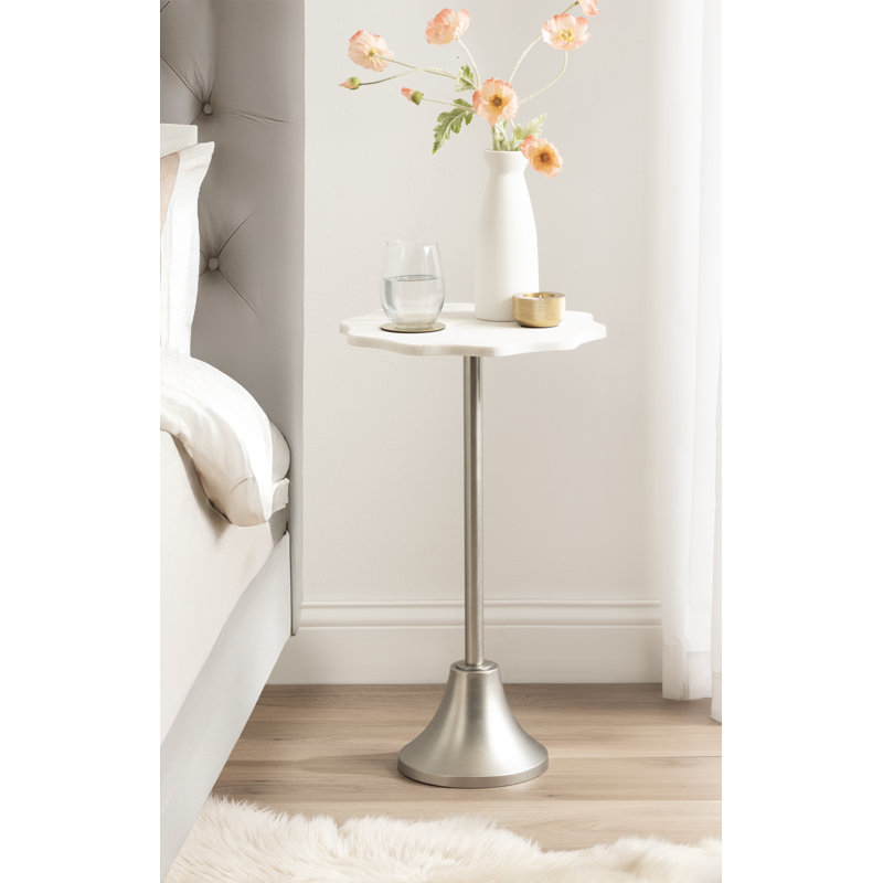Ashley Modern Wavy Marble Side Table