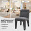 Chenille, ensemble de 2 chaises de salle à manger de style Mid-Century moderne - entièrement assemblé