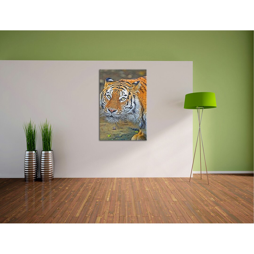 Leinwandbild Shy Tiger Art