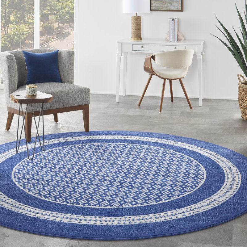 Cauy Geometric Indoor Rug, Round 8'