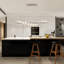 12 - Light LED Dimmable Linear Kitchen Island Pendant-474376410