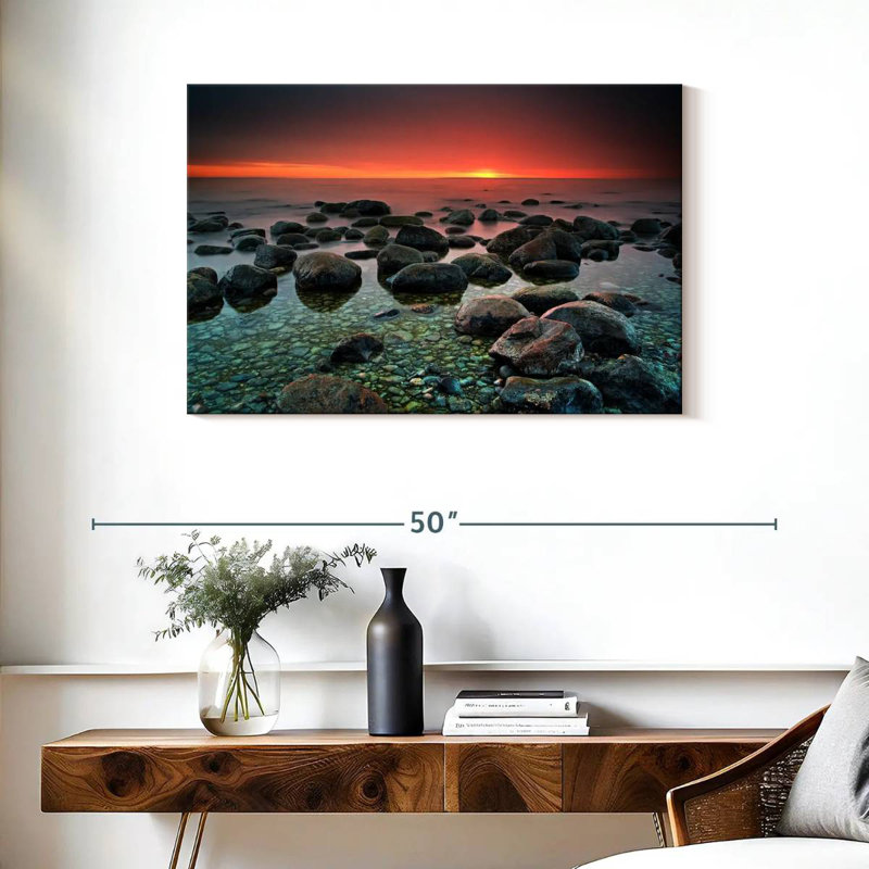 Mystérieux coucher de soleil Gillard, H 24 po x l 36 po