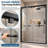 56"–60" W x 76" H Framed Double Sliding Shower Door, Tempered Glass Bypass Tub Door with Quiet Slide Rollers & Stainless Steel Hardware