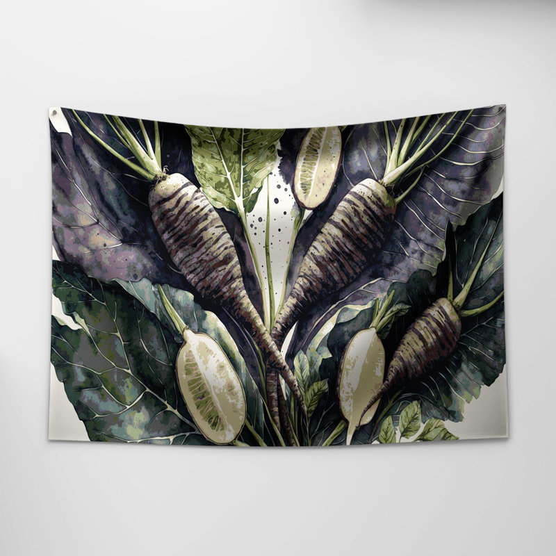Tapisserie murale de légumes Taro Root, 26 po x 36 po