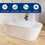 Baignoire de trempage autoportante à surface solide 67 po Forma