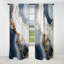 Gleanarm - art abstrait liquide et bleu III - rideau en velours moderne - obscurcissant - 1 panneau-1659650379