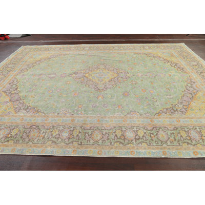 Kadarion One-of-a-Kind 9'9" X 12'8" Wool Area Rug in Green