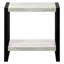 Table de bout industrielle 2 avec apparence de bois récupéré gris et pieds en métal noir, support de finition de 12 po de largeur pour la table de chevet
