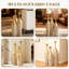 Hall d'entrée (27,6 à 35,4 pouces) vases et pots, combinant cadre blanc et métal de 27,56 po avec champagne